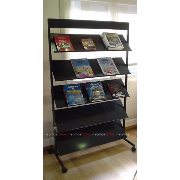 Exhibidor Metálico 5 Bandejas Inclinadas