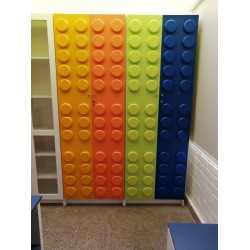 Estante con Puertas Tipo Lego