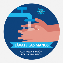 Adhesivo Circular (Lavado de Manos)