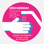 Adhesivo Circular (Lavado de Manos)